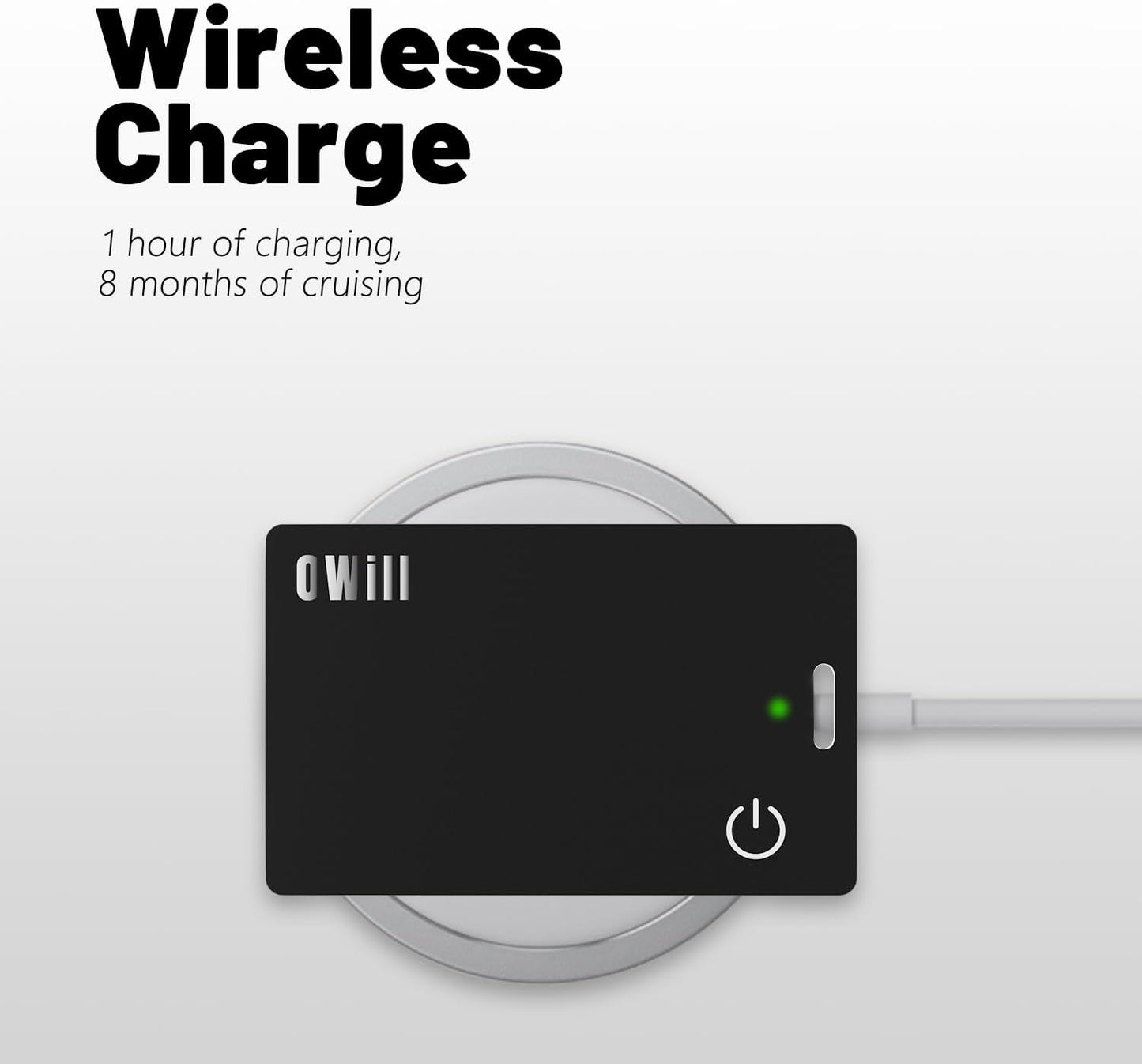 2 Mm Slim Wallet Tracker Card, IP68 Wireless Rechargeable Air Smart Tag Compatible with Apple Find My APP, Apple Bluetooth Tracker Devices for Luggage, Suitcase, Etc. (Ios Only)