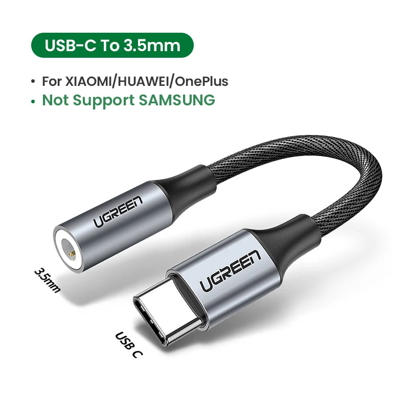 USB Type C to 3.5Mm Jack Phone Accessories Headphone Adapter for Xiaomi Mi 9 Oneplus 9 Pro Huawei P30 Pro USB C Adapter