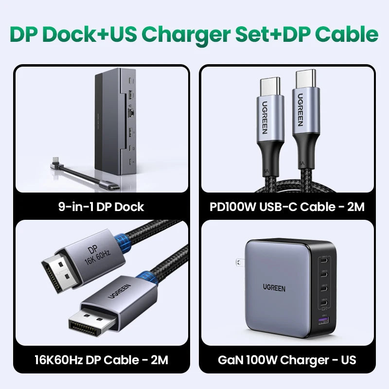 Steam Deck Docking Station 10Gbps USB-C to 4K120Hz Displayport Gigabit RJ45 PD100W TF/SD for PC Ipad Rog Ally/X Legion Go