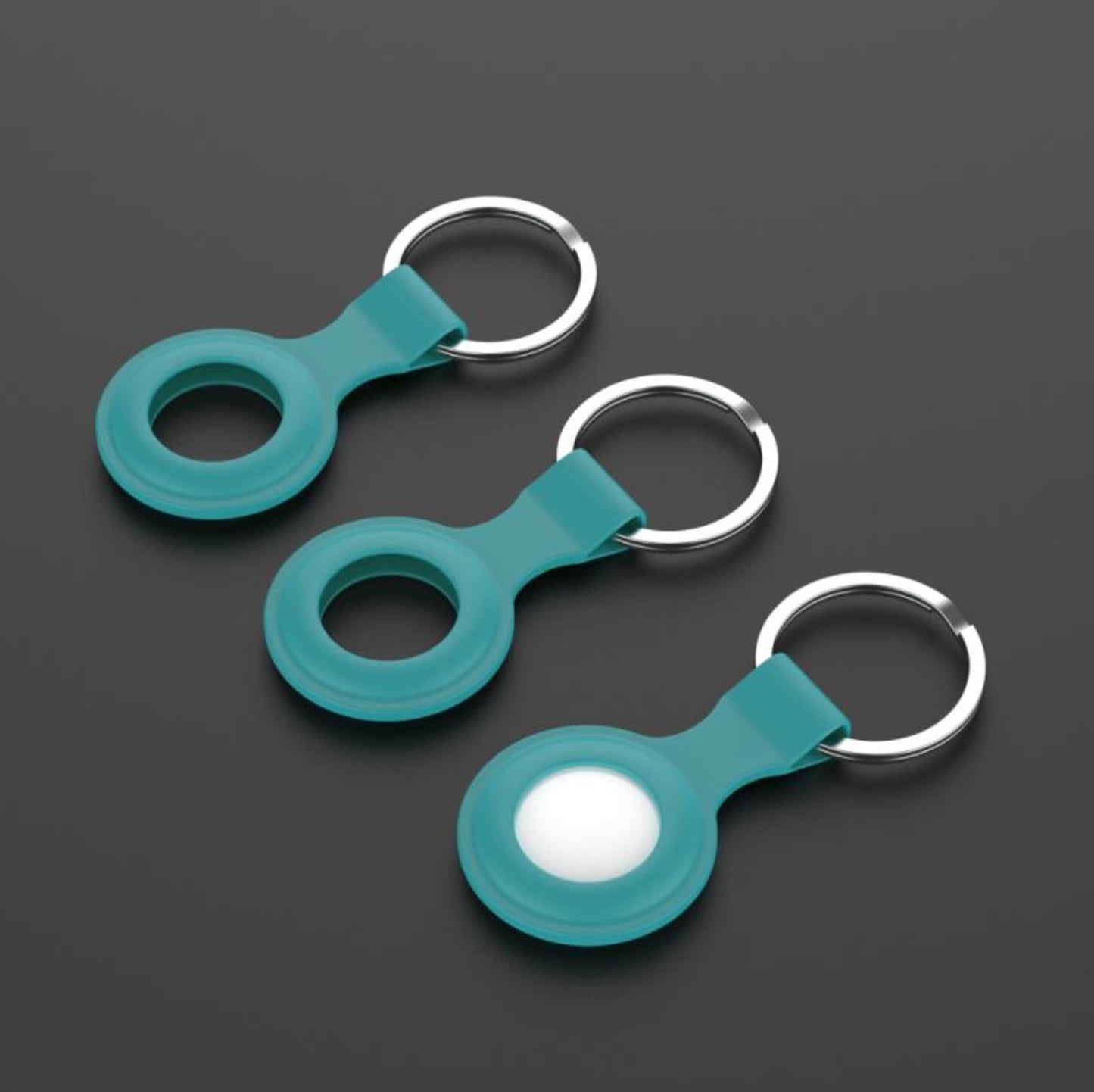 For Apple Airtag Silicone Loop Holder Keyring Carry Case Keychain Pet Luggage UK