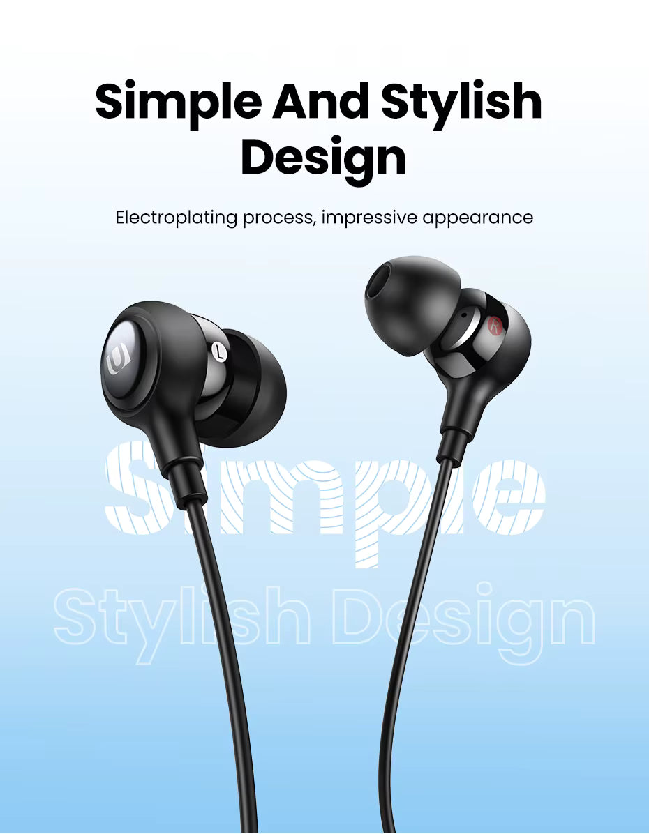 Wired Earphone with Microphone in Ear 3.5Mm Noise Cancelling USB Type C Lightning Earphones for Iphone 15 Pro Max Xiaomi