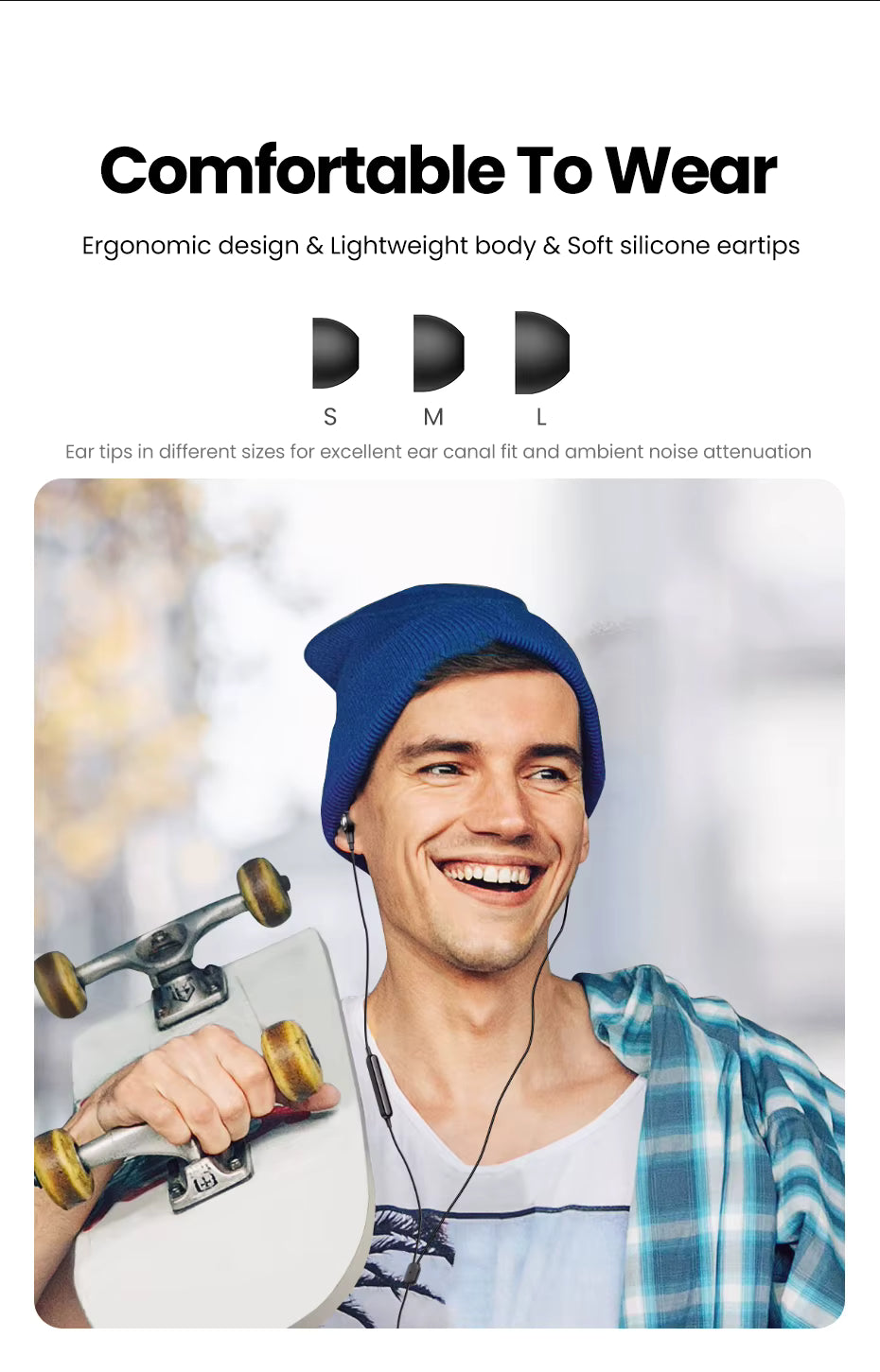 Wired Earphone with Microphone in Ear 3.5Mm Noise Cancelling USB Type C Lightning Earphones for Iphone 15 Pro Max Xiaomi