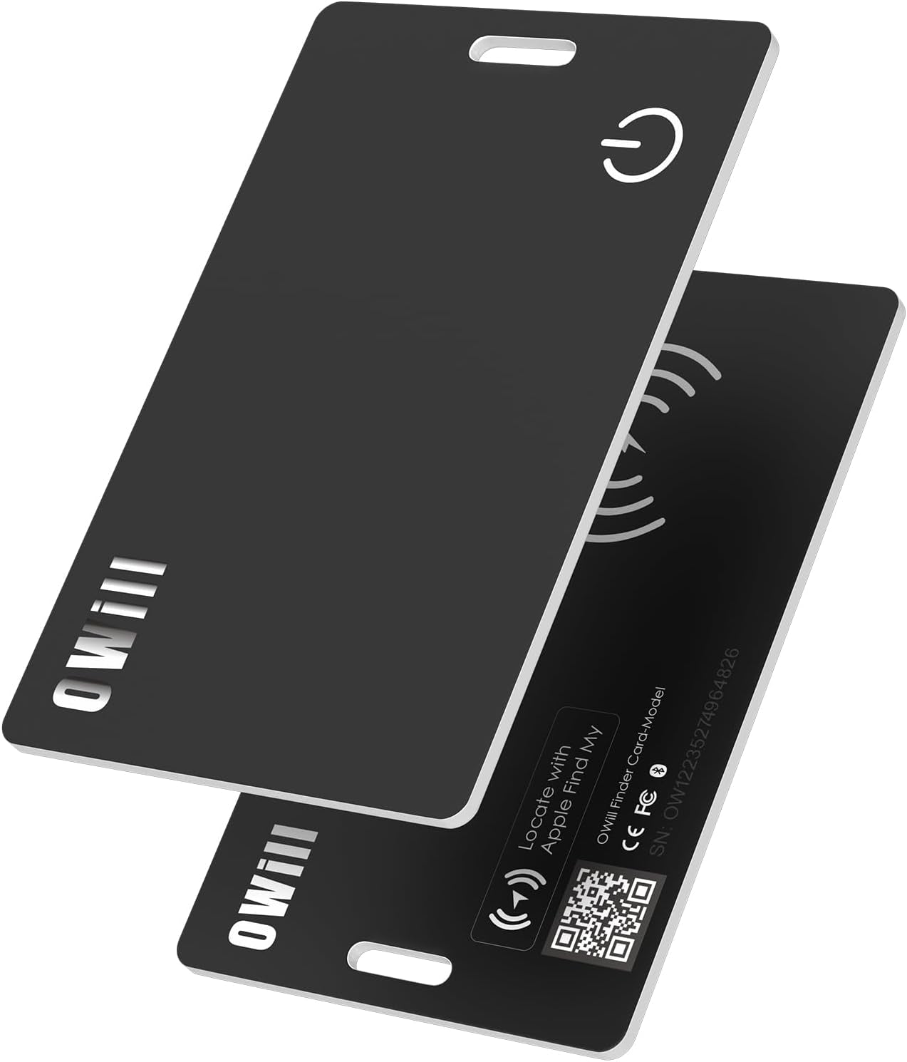 2 Mm Slim Wallet Tracker Card, IP68 Wireless Rechargeable Air Smart Tag Compatible with Apple Find My APP, Apple Bluetooth Tracker Devices for Luggage, Suitcase, Etc. (Ios Only)