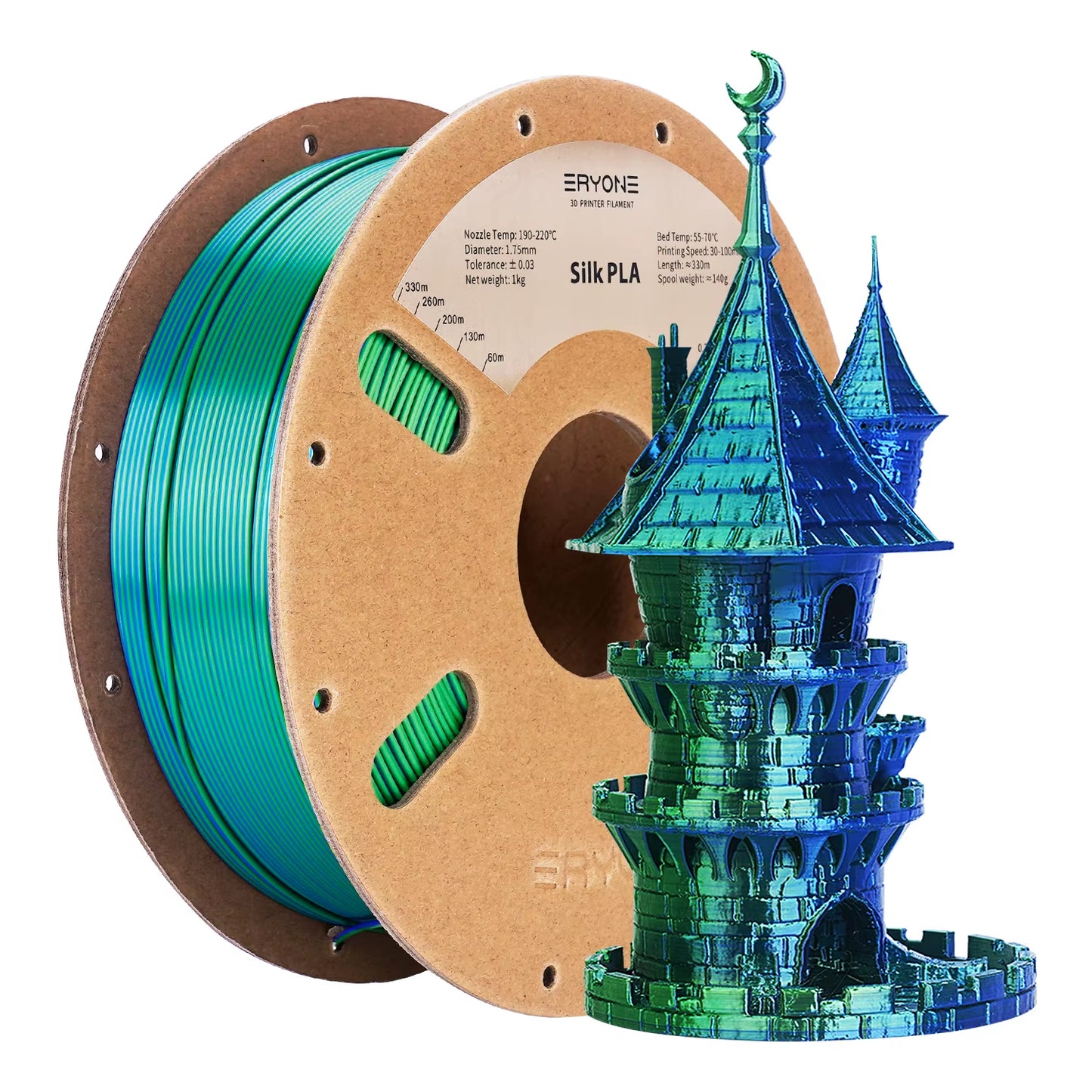 Dual Color Series Silk PLA and Matte PLA 1KG 1.75Mm Diameter High Quality Filament for FDM 3D Printing New Arrival