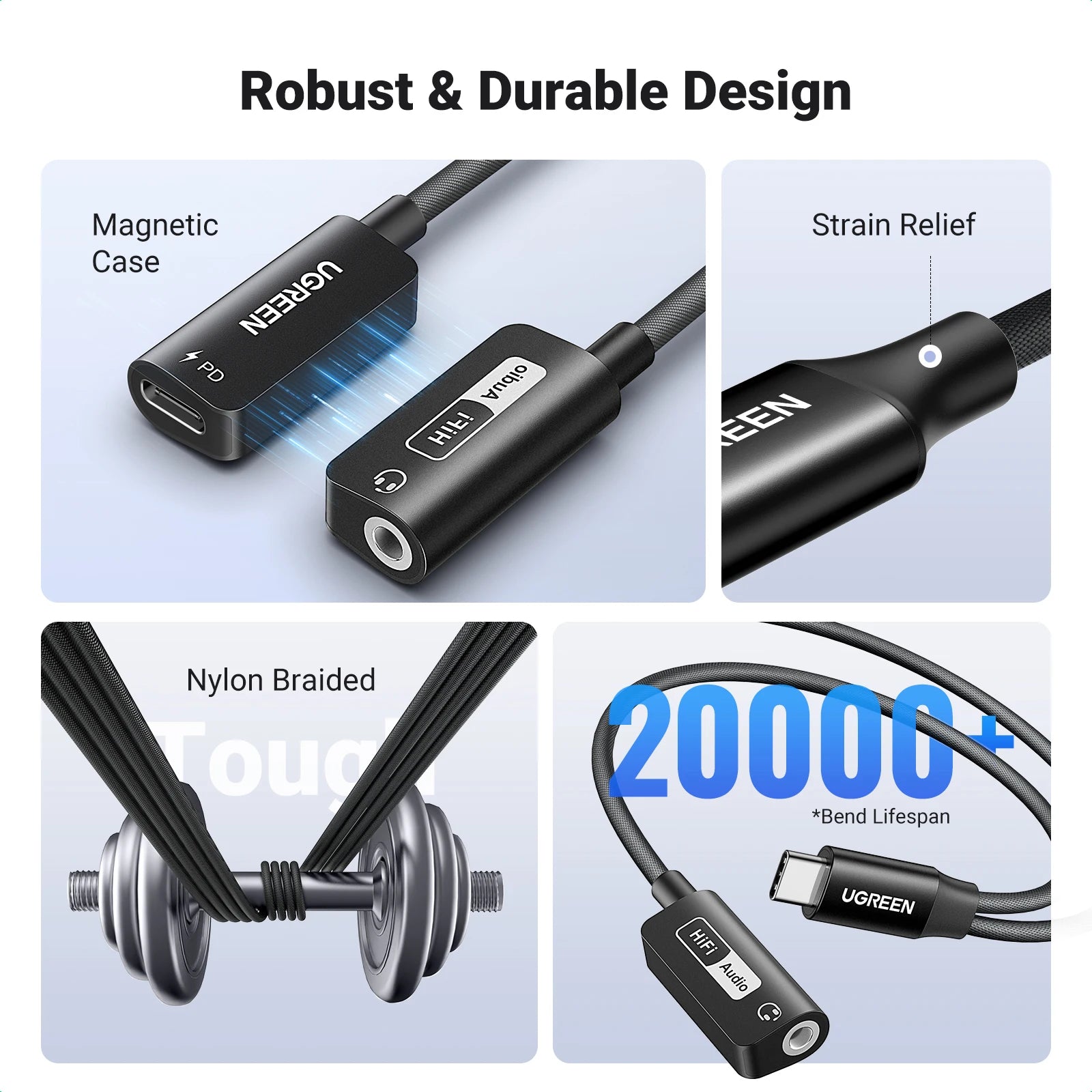 USB Sound Card Type C to 3.5Mm AUX Cable Adapter Earphone Converter DAC Chip PD QC Charging Sound Card for Headset