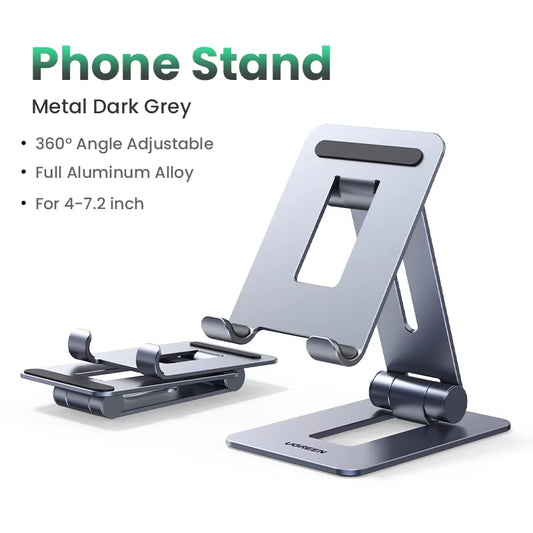 UGREEN Phone Holder Stand Aluminum Cell Phone Stand Tablet Stand Support Mobile Phone for Iphone 16 15 14 Pro Max Xiaomi Samsung