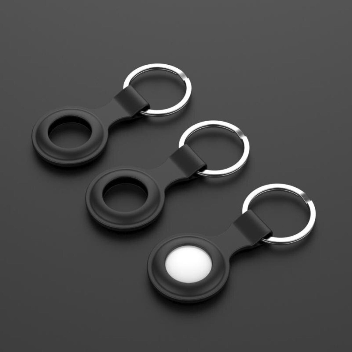 For Apple Airtag Silicone Loop Holder Keyring Carry Case Keychain Pet Luggage UK