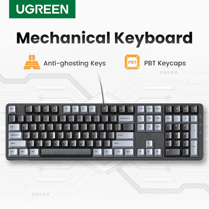 Mechanical Keyboard 108 PBT Keycaps Wired Keyboard Red Switch Russian/Korean/En for Desktop Laptop Windows Mac OS Gaming