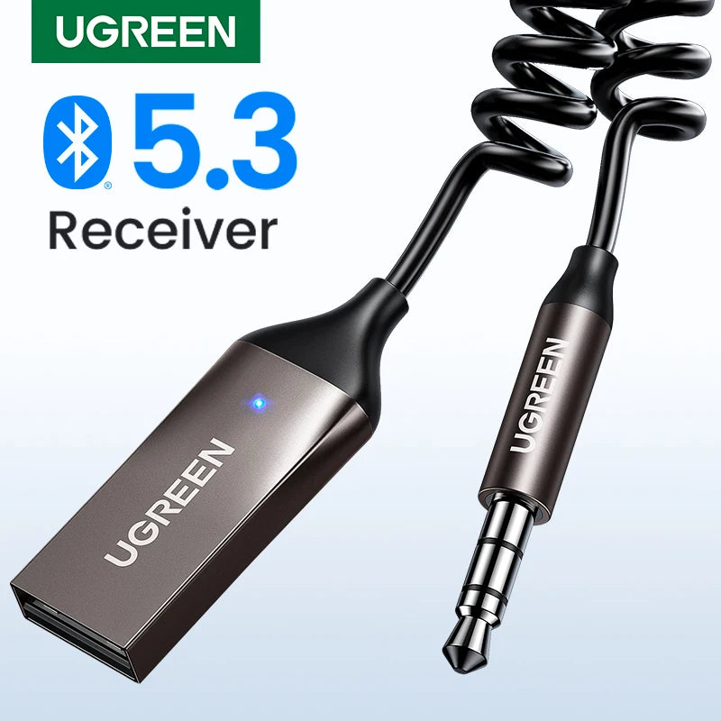 Bluetooth Receiver 5.3 Adapter Hands-Free Car Kits AUX Audio 3.5Mm Jack Music Wireless Receiver for Car BT Transmitter