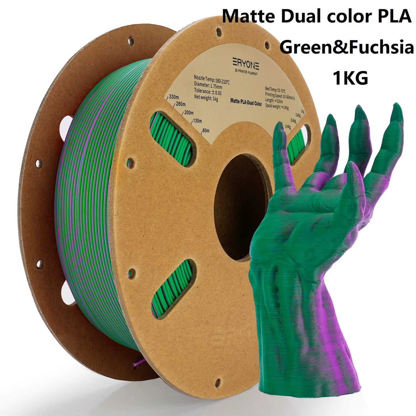 Dual Color Series Silk PLA and Matte PLA 1KG 1.75Mm Diameter High Quality Filament for FDM 3D Printing New Arrival