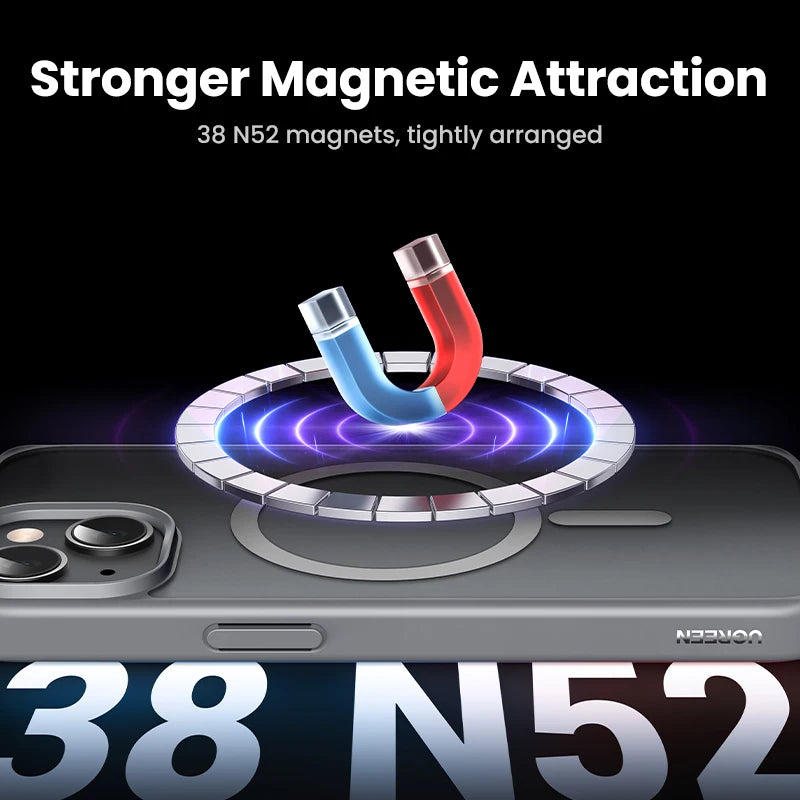 Matte Magnetic Case for Iphone 15 Pro Max Cases Shockproof Cover for Iphone 16 Pro plus 15Pro for Magsafe Macsafe Case