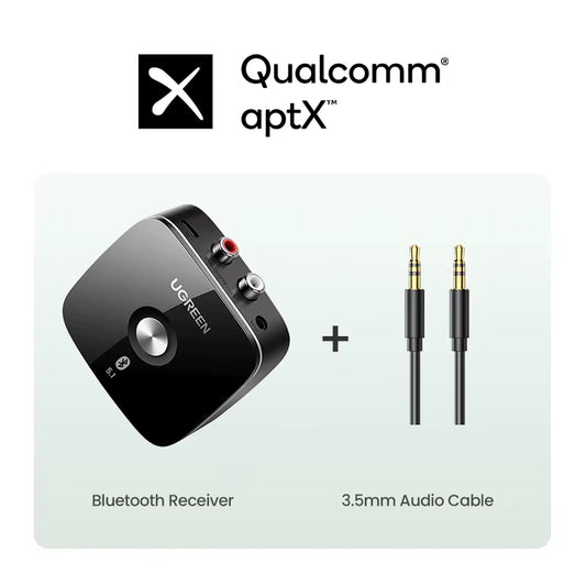 Bluetooth RCA Receiver 5.1 Aptx HD 3.5Mm Jack Aux Wireless Adapter Music for TV Car 2RCA Bluetooth 5.0 Audio Receiver
