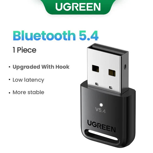 Ugreen USB Bluetooth 5.4 Wireless Dongle Adapter Receiver for PC - Black