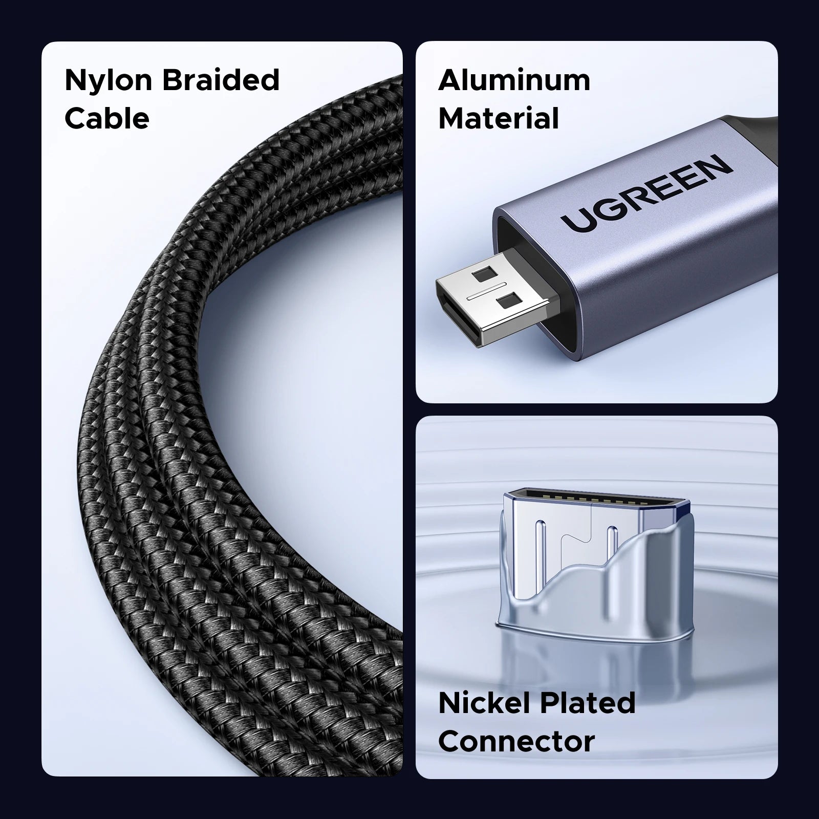 Micro HDMI to HDMI Adapter 8K 60Hz 3D for Gopro Hero 7 Raspberry Pi 4 Sony Nikon with Braided HDMI Cable