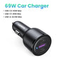 UGREEN 130W USB C Car Charger for Xiaomi Iphone 15 Samsung Galaxy S24 Laptops Tabet PD3.0 Fast Charging USB Type C Car Charger