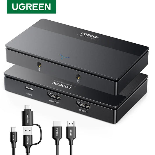 HDMI Video Capture Card 4K60Hz HDMI to Usb/Type-C Video Grabber Box for Computer Camera Live Stream Record Meeting