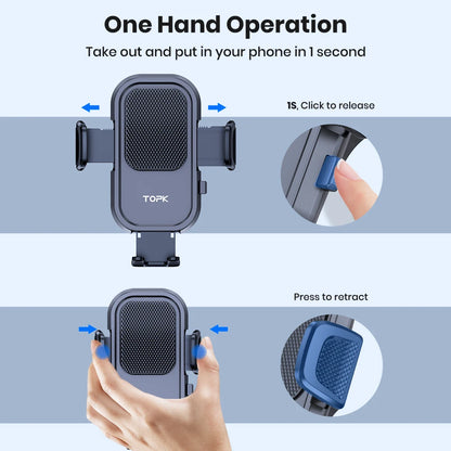 Car Phone Holder Vent Phone Mount Cell Phone Air Vent Clip Holder Thick Case Friendly for Iphone 15 14 13 12 plus Pro Max