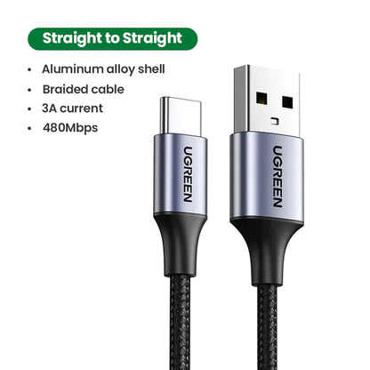 Ugreen USB C Cable for Samsung S9 S10 plus Quick Charge 3.0 Right Angled USB Type C Fast Charger Data Cable for Game USB-C Wire