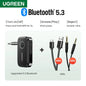 Bluetooth Car Receiver Adapter 3.5Mm AUX Jacks for Car Speakers Audio Music Receiver Hands Free Bluetooth 5.3 Adapter