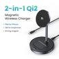 UGREEN Magnetic Wireless Charger Stand 20W Max 2-In-1 Charging Stand for Iphone 15 16 Pro Max/Iphone 14/Airpods Fast Charger