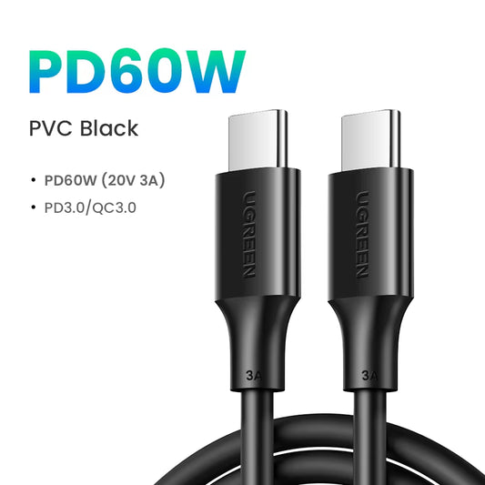 100W USB Type C to USB C Cable for Macbook Ipad Samsung Xiaomi PD Fast Charging Charger Cord 5A E-Marker Chip Fast USB C