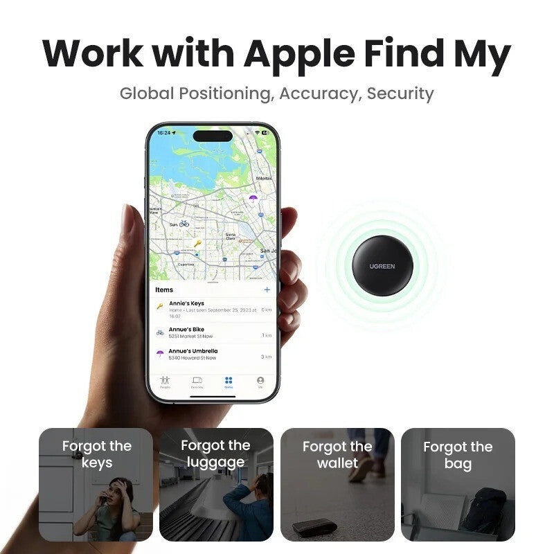 UGREEN Smarttrack Link: Bluetooth GPS Tracker for Apple Find My and Luggage