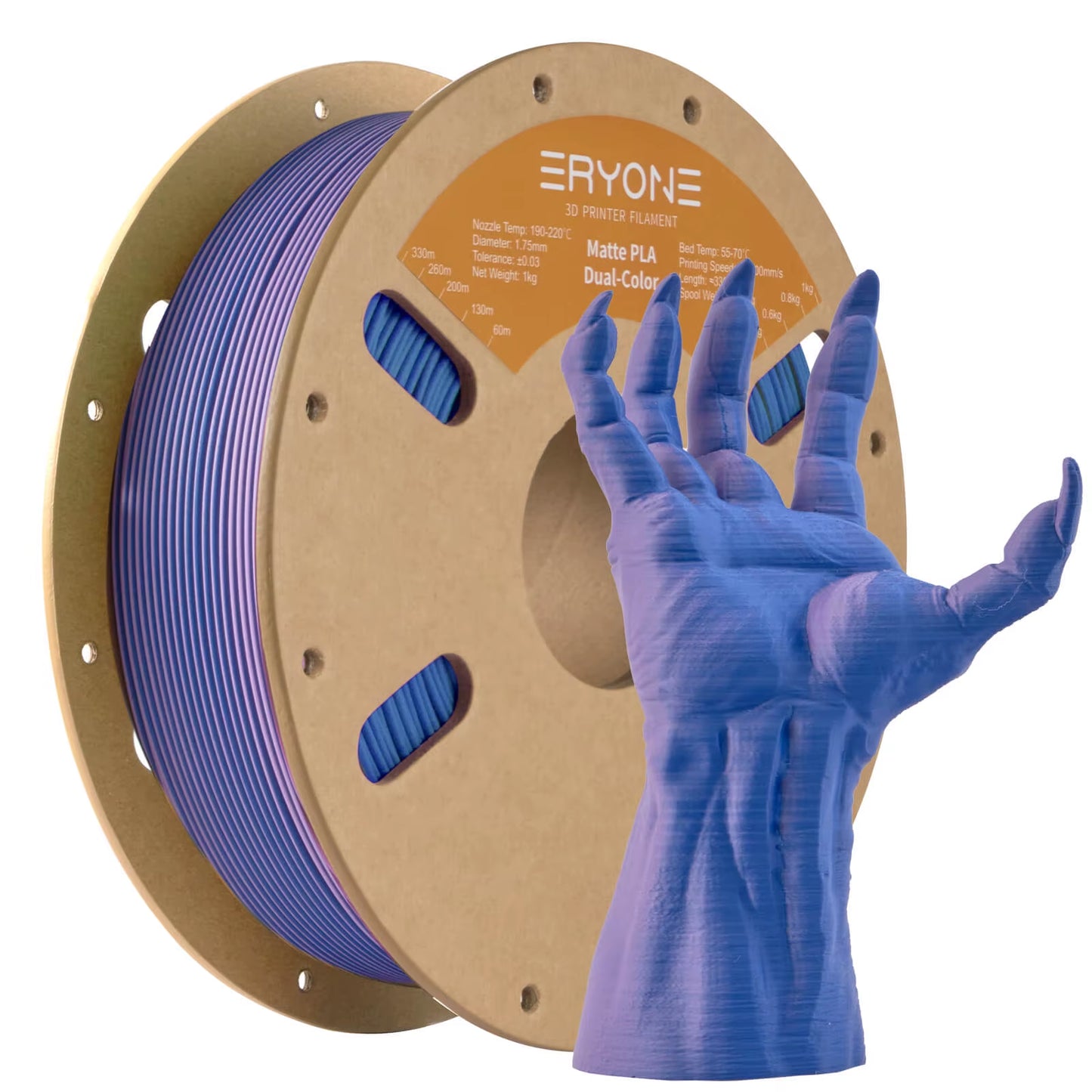 Dual Color Series Silk PLA and Matte PLA 1KG 1.75Mm Diameter High Quality Filament for FDM 3D Printing New Arrival