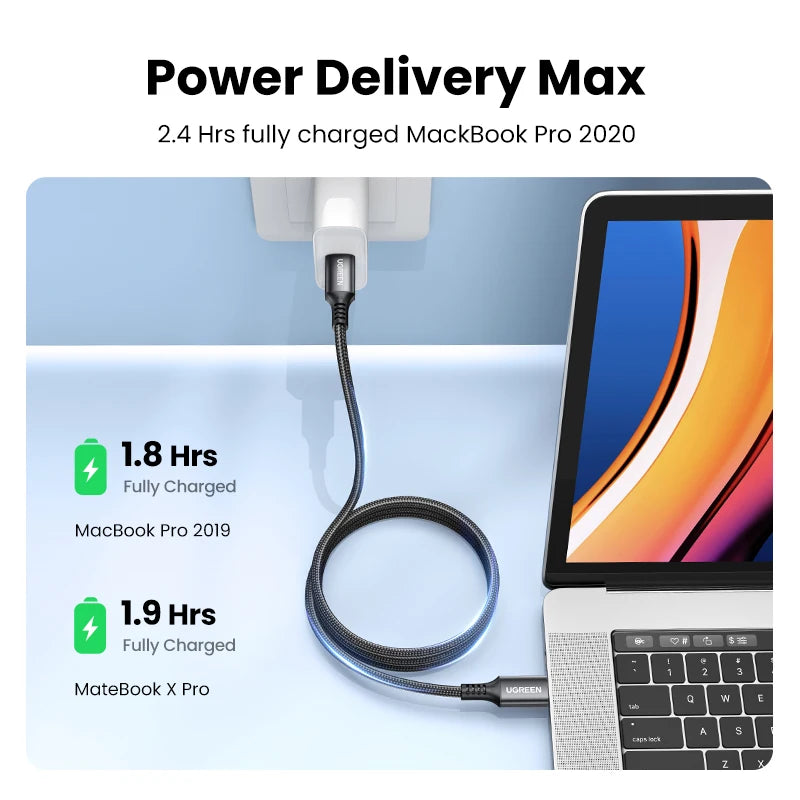 USB Type C to Type C PD100W Fast Charging Cable QC 4.0 for Macbook Samsung Huawei USB C to USB C 100W USB Type C Cable