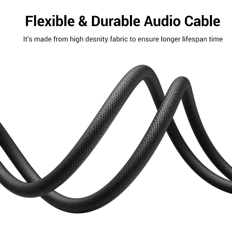 3.5Mm Aux Cable 4 Pole TRRS 4-Conductor Auxiliary Male to Male Stereo Jack Hifi Support Microphone Function Audio Cable