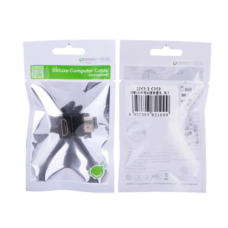 hd Adapter Right Angle 90 1.4 Hdmi-Compatible Interface Turning Head