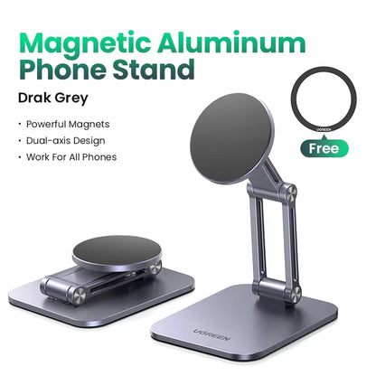 【New】Ugreen Magnetic Phone Holder Aluminum Cell Phone Stand for Magsafe Iphone 16 15 14 Pro Xiaomi Samsung Mobile Phone Holder