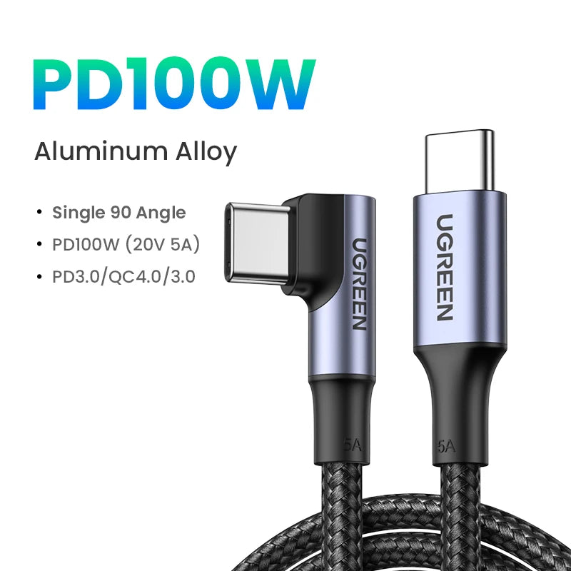 USB Type C to Type C PD100W Fast Charging Cable QC 4.0 for Macbook Samsung Huawei USB C to USB C 100W USB Type C Cable