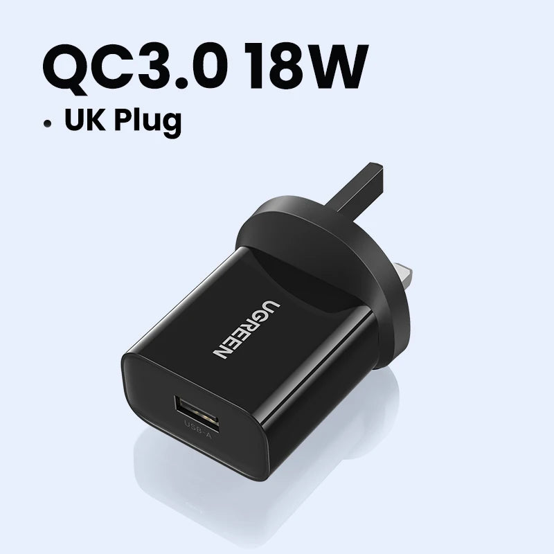 USB Quick Charge 3.0 QC 18W USB Charger QC3.0 Fast Wall Charger Mobile Phone Charger for Samsung S24 Huawei Xiaomi Iphone
