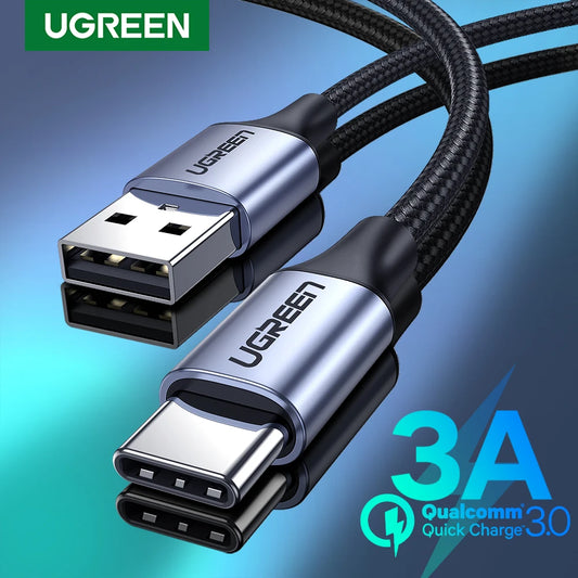 3A USB Type C Cable for Realme Xiaomi Samsung S21 Fast Charging Wire USB-C Charger Data Cord for Ipad Samsung Poco USB C