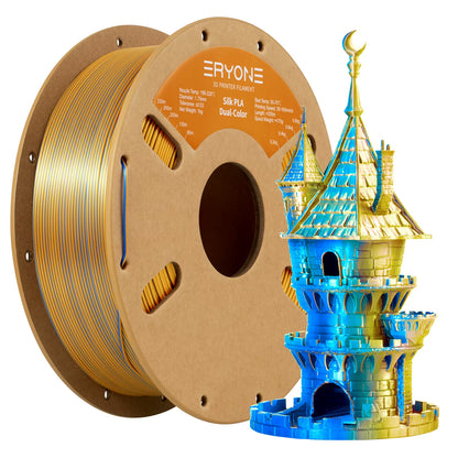 Dual Color Series Silk PLA and Matte PLA 1KG 1.75Mm Diameter High Quality Filament for FDM 3D Printing New Arrival