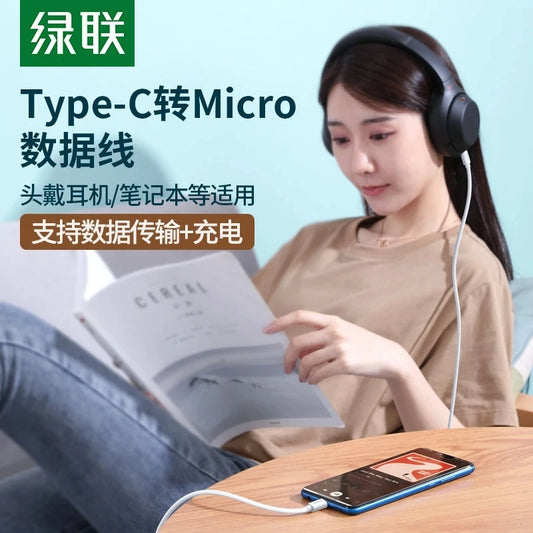 Type C to Micro USB Cable PD Charging Data for Huawei Xiaomi Sony Headphone Jack Notebook Charger OTG Audio Cable Android