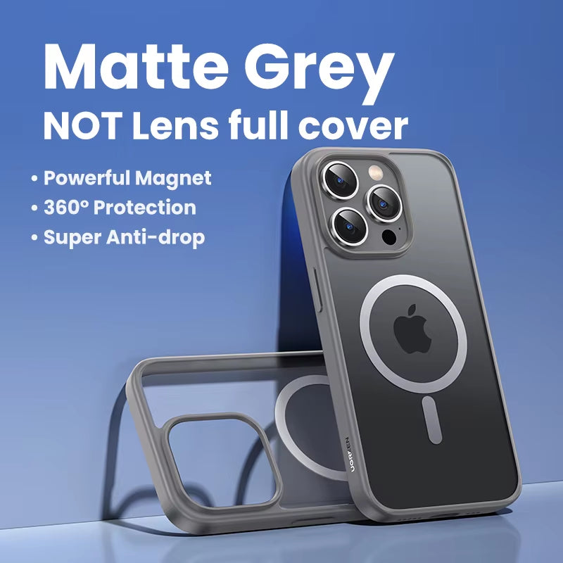 Matte Magnetic Case for Iphone 15 Pro Max Cases Shockproof Cover for Iphone 16 Pro plus 15Pro for Magsafe Macsafe Case