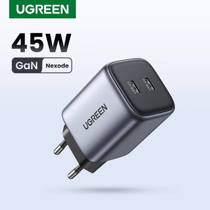 Gan 45W USB Charger PD QC 3.0 Fast Charger Quick Charger for Iphone 16 15 14 Pro Travel Phone Charger for Samsung S24 S23