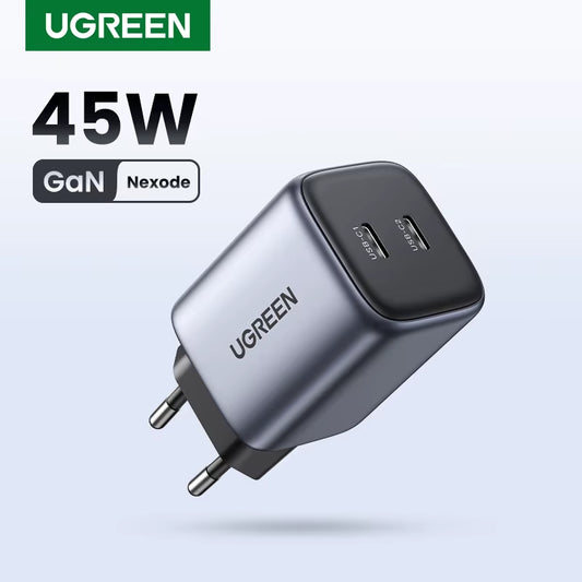 Gan 45W USB Charger PD QC 3.0 Fast Charger Quick Charger for Iphone 16 15 14 Pro Travel Phone Charger for Samsung S24 S23