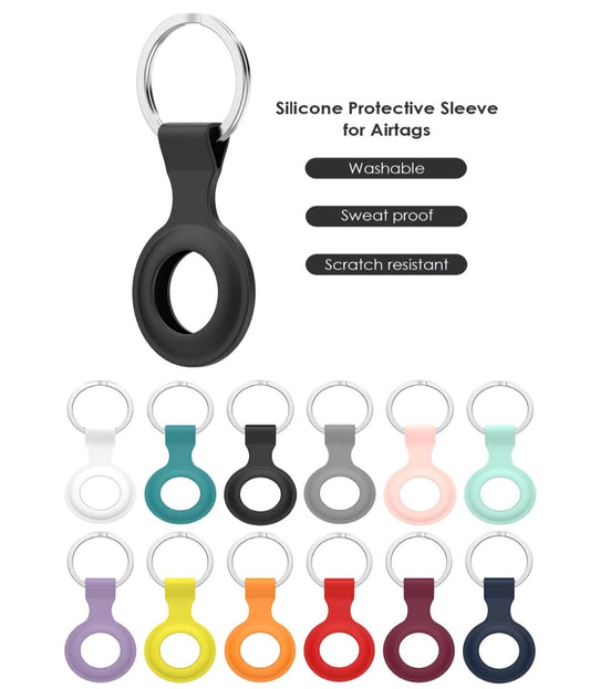 For Apple Airtag Silicone Loop Holder Keyring Carry Case Keychain Pet Luggage UK