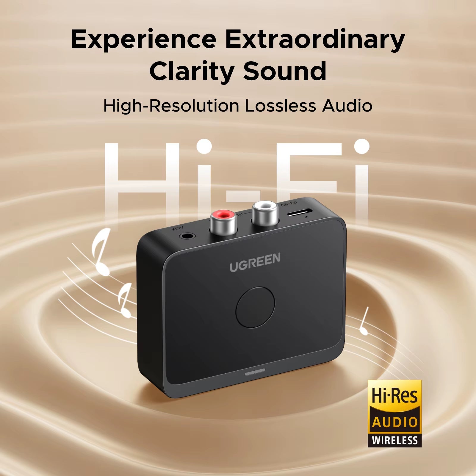 AUX Bluetooth Receiver LDAC AAC Hi-Fi 3.5Mm Jack 2RCA RCA Audio Bluetooth 6.0 Adapter Receivers 15H for Car Speaker PC