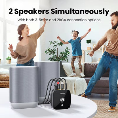 Bluetooth RCA Receiver 5.1 Aptx HD 3.5Mm Jack Aux Wireless Adapter Music for TV Car 2RCA Bluetooth 5.0 Audio Receiver
