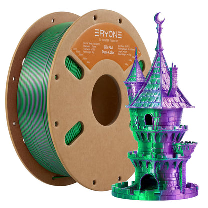 Dual Color Series Silk PLA and Matte PLA 1KG 1.75Mm Diameter High Quality Filament for FDM 3D Printing New Arrival