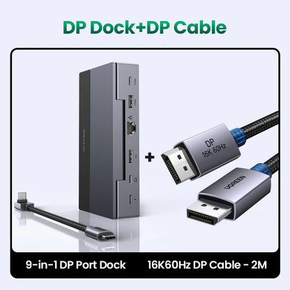 Steam Deck Docking Station 10Gbps USB-C to 4K120Hz Displayport Gigabit RJ45 PD100W TF/SD for PC Ipad Rog Ally/X Legion Go