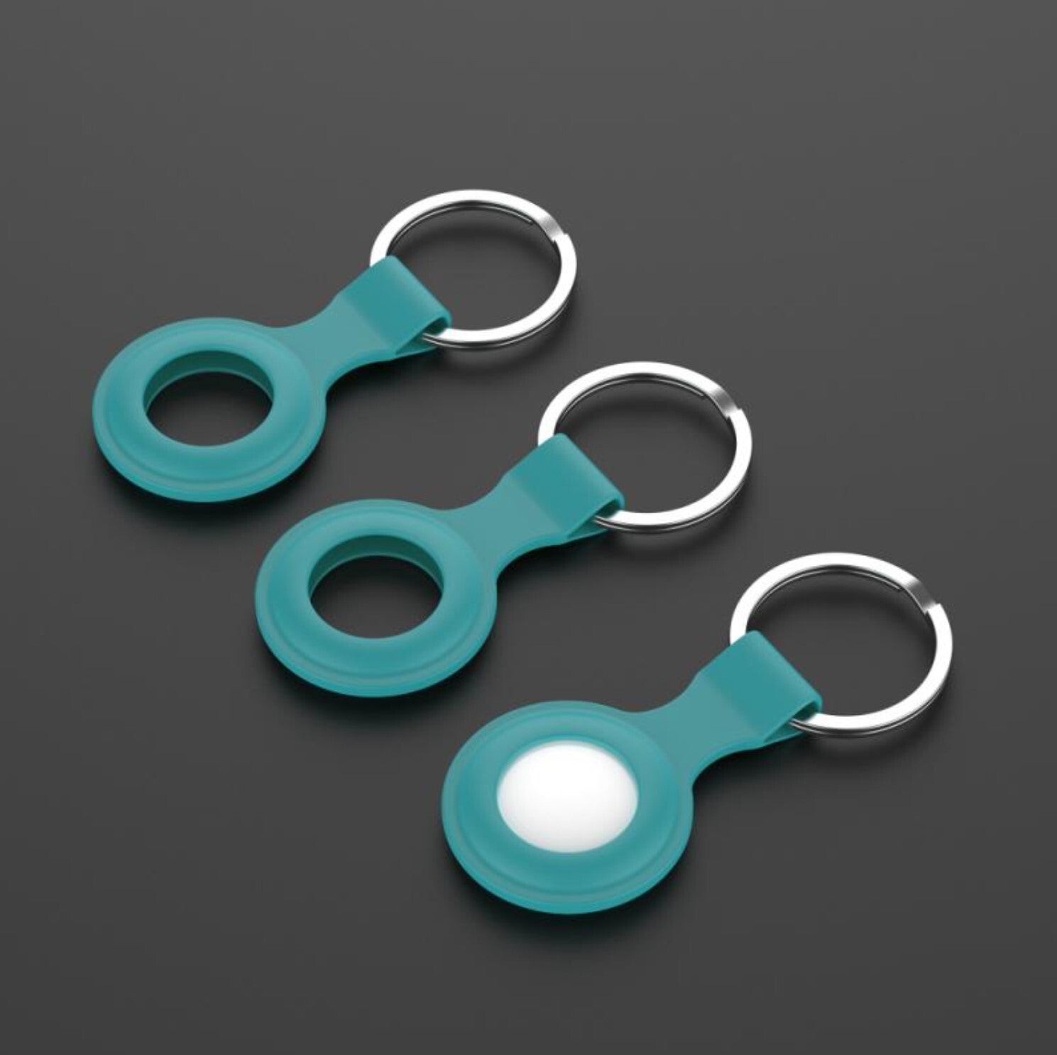 For Apple Airtag Silicone Loop Holder Keyring Carry Case Keychain Pet Luggage UK