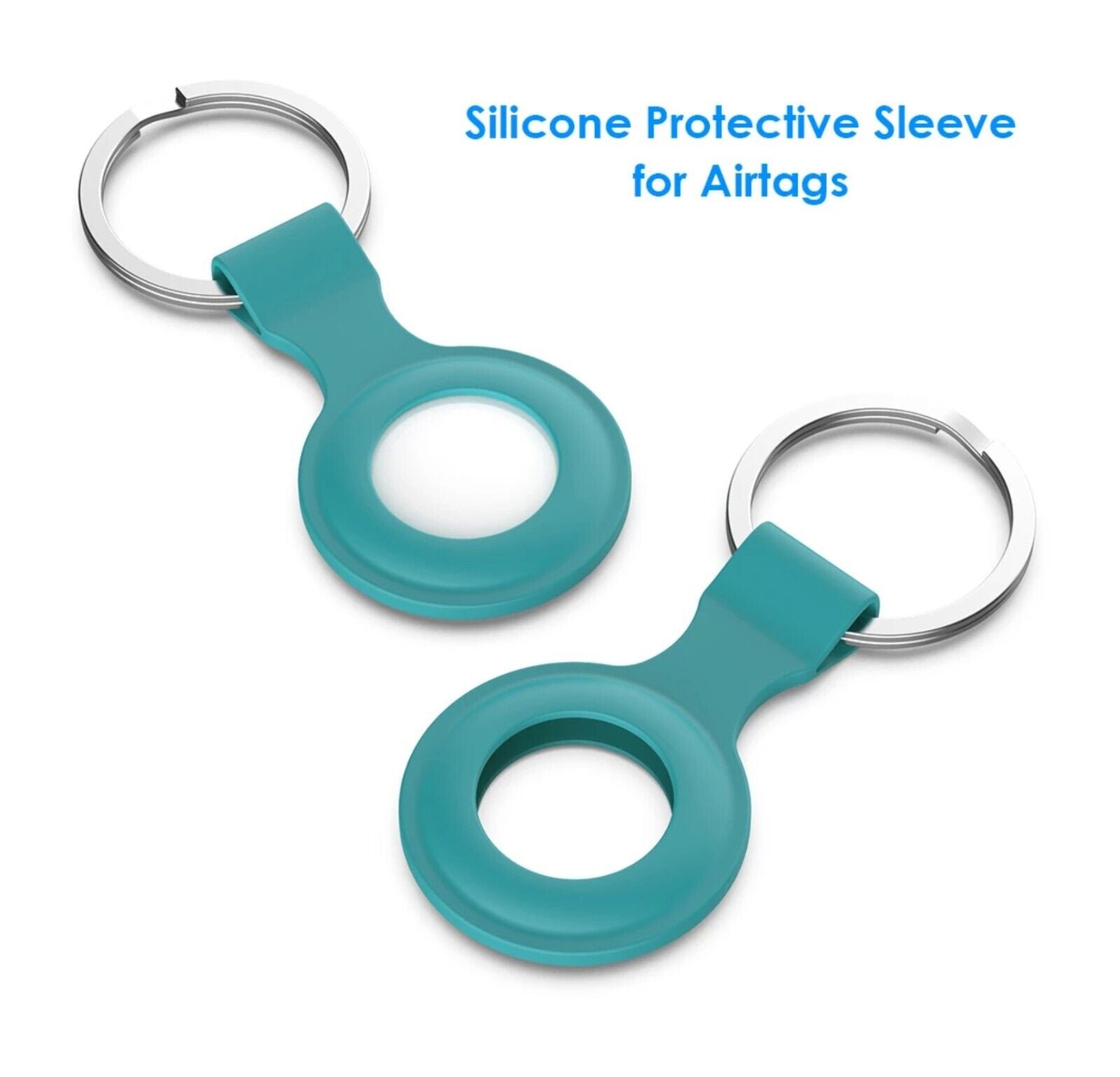 For Apple Airtag Silicone Loop Holder Keyring Carry Case Keychain Pet Luggage UK