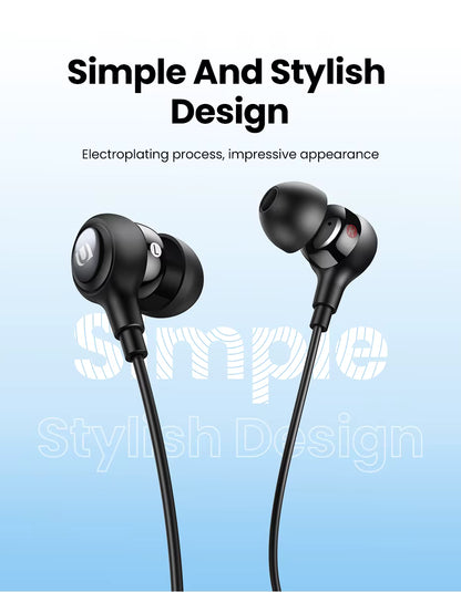 Wired Earphone with Microphone in Ear 3.5Mm Noise Cancelling USB Type C Lightning Earphones for Iphone 15 Pro Max Xiaomi