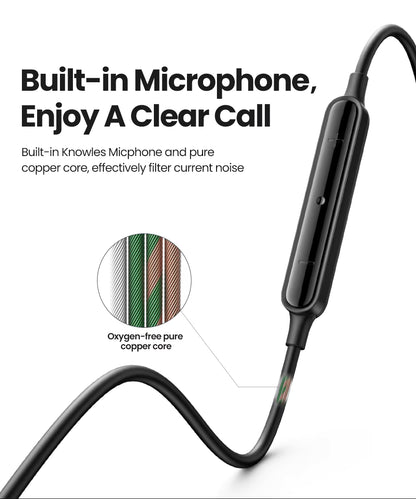 Wired Earphone with Microphone in Ear 3.5Mm Noise Cancelling USB Type C Lightning Earphones for Iphone 15 Pro Max Xiaomi