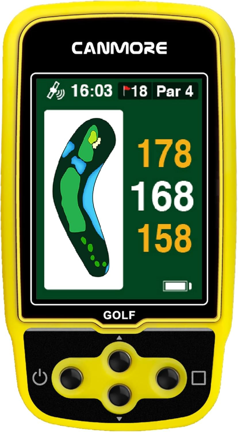 HG500 Golf GPS - Extra Large Easy-To-Read Color Display, Preloaded 41,000 Course Map Worldwide Shape of the Green and the Fairway(Yellow)