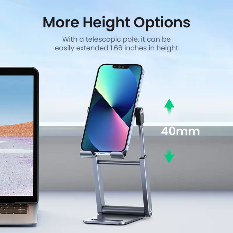 UGREEN Phone Holder Stand Aluminum Cell Phone Stand Tablet Stand Support Mobile Phone for Iphone 16 15 14 Pro Max Xiaomi Samsung